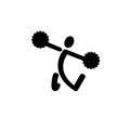 illustration of a cheerleader jumping with palm palms in hand.