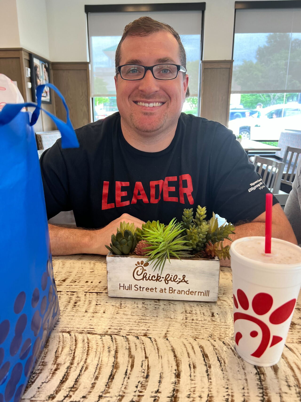 Special Olympics Athlete at Chick-fil-a