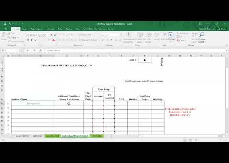 Bowling Registration Tutorial