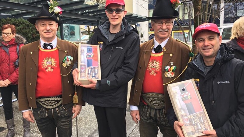 Francis Mauro, Special Olympics Gibraltar runner, with Law Enforcement Torch Run Gibraltar Representative Joseph Gilbert, enjoy cultural day out at Special Olympics World Winter Games Austria 2017.