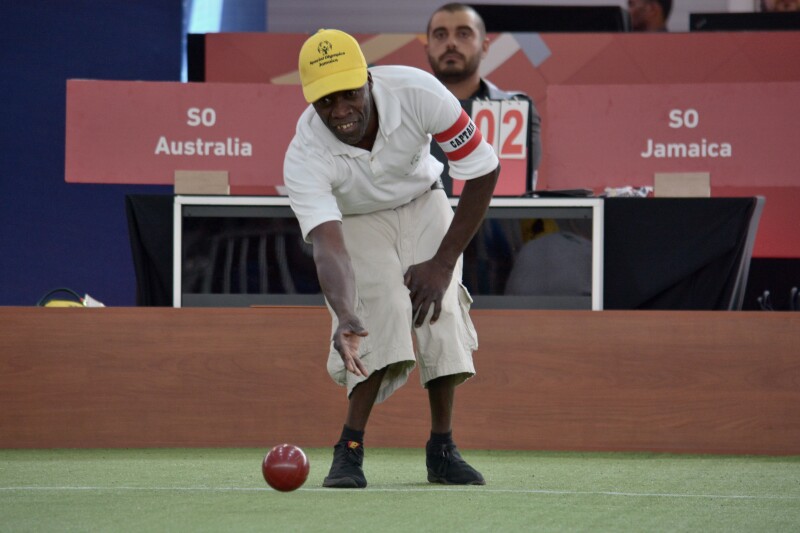 Jamaica’s 51-year-old bocce player Delroy Sullivan 