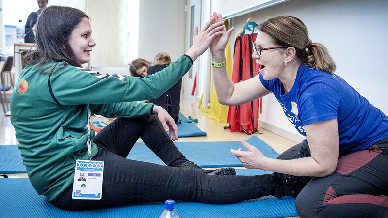 Healthy Athletes during the Special Olympics Sweden Invitational Games in Ostersund on February 03, 2020