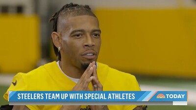 Joe Haden speaking while being interviewed on Today show. 