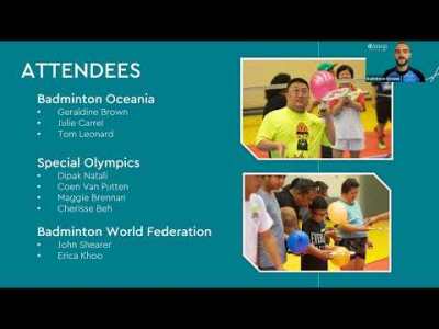 Badminton Oceania - Special Olympics Asia Pacific, Memorandum Of Understanding Virtual Signing.