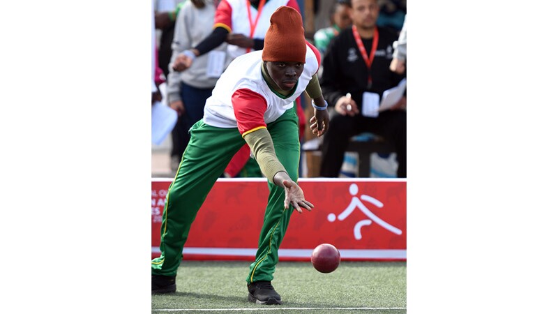 Man during bocce competition. 