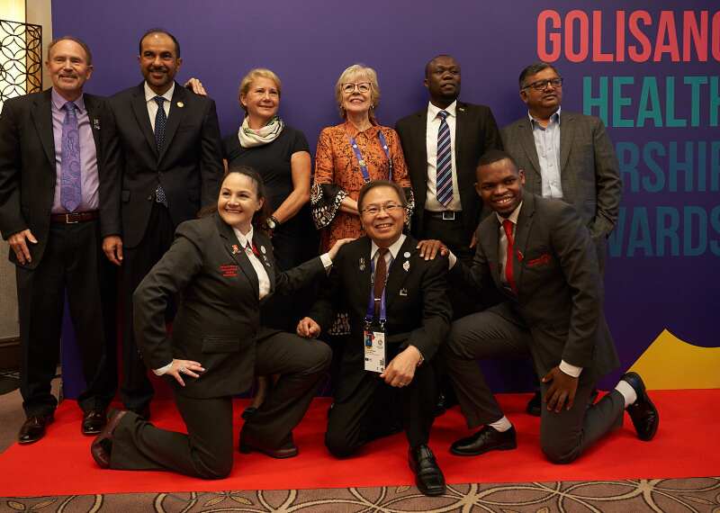Attendees of the 2023 Global Golisano Health Leadership Award pose for a photo