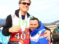 Special Olympics Chairman Tim Shriver and Special Olympics athlete