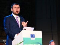 Special Olympics Athlete Leader Gilmour Borg giving a speech.