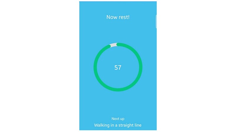 The picture shows a screenshot of a progress bar that shows the user how much rest time has elapsed.