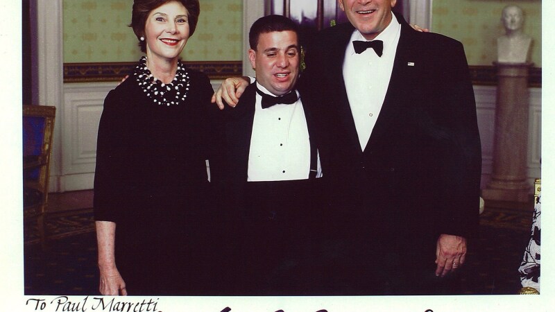 Paul Laura Bush and President George W Bush July 2006.jpg
