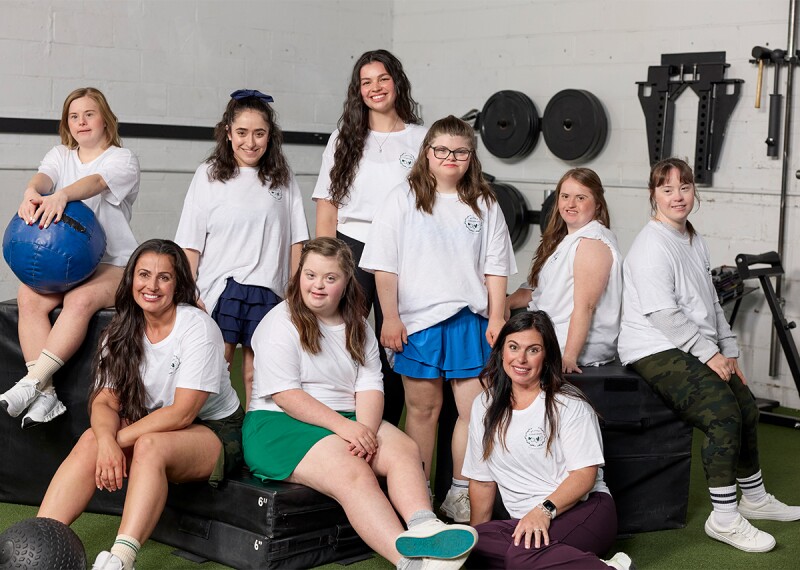 A group photo of nine young women. 