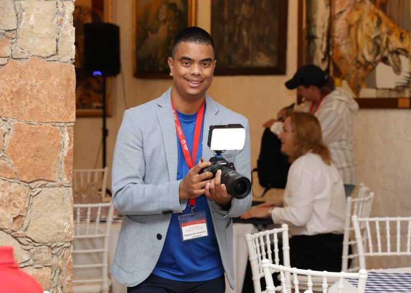 Magnús with a camera in his hands