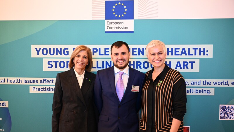 Stella Kyriakides, Gilmour Borg, and Maria Walsh, standing together.