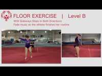 Floor Exercise Sideways Steps Both Directions - Women - Level B