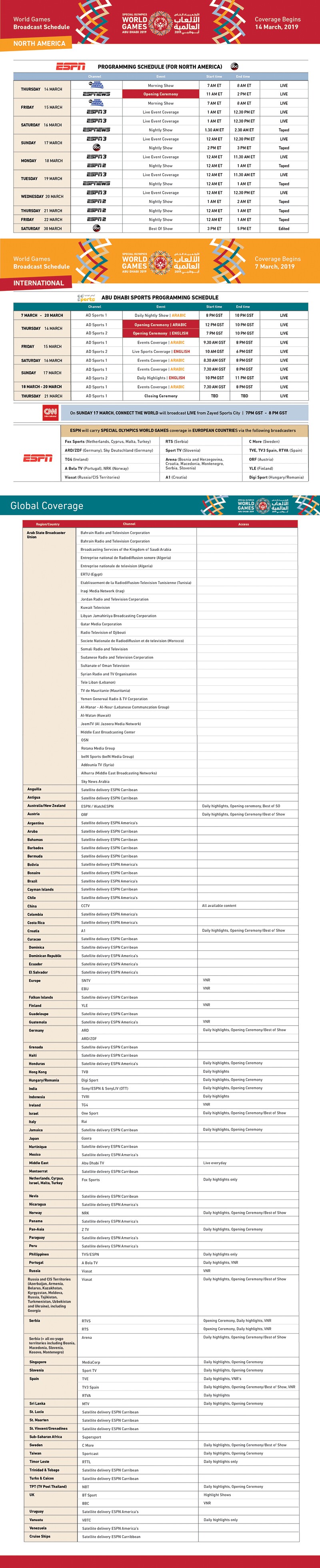 Watch the 2019 Special Olympics World Games in Abu Dhabi Watch the 2019 Special Olympics World Games in Abu Dhabi