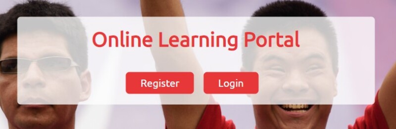 Online Learning Portal with registration and login button