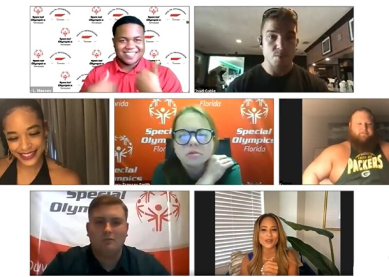 WWE Superstars and Special Olympics Health Messenger's participated in a virtual SnackDown on Zoom.