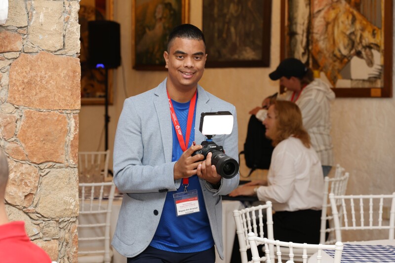 Magnús with a camera in his hands