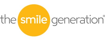 Pacific Dental: The Smile Generation logo in gray and yellow.