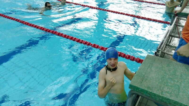 Njegoš Mihajlović at an Open Swimming Competition in Belgrade.