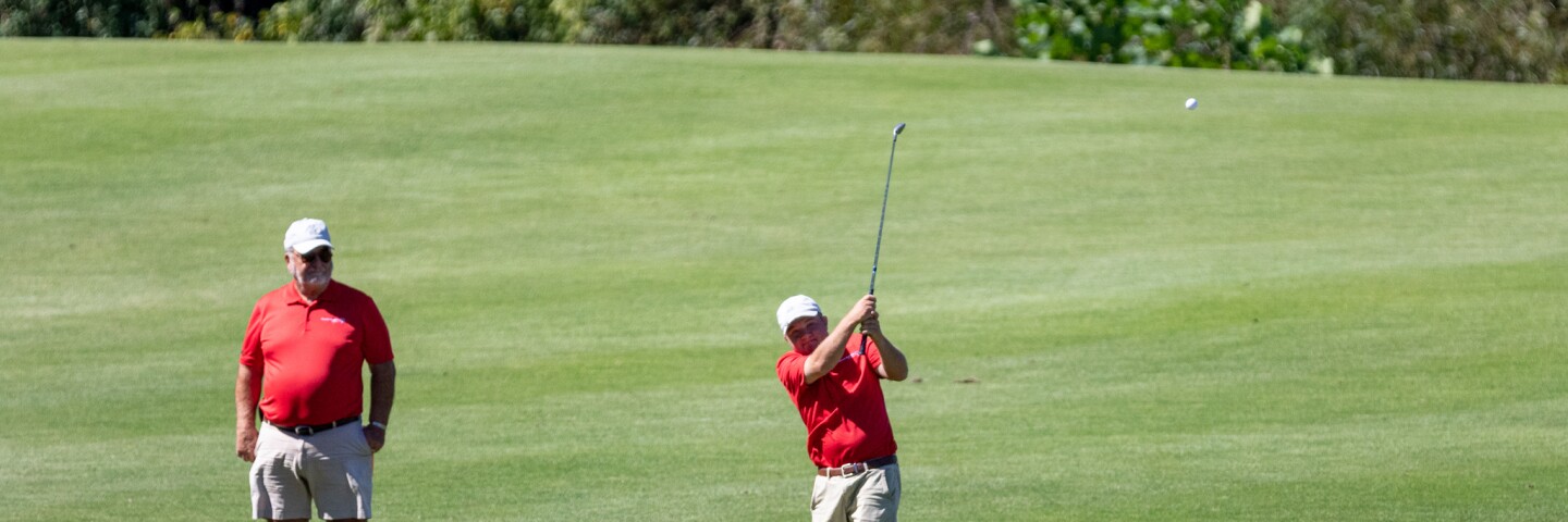golf action shot