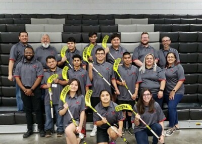 Unified floorball team photo.