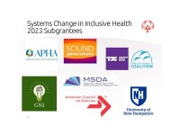 Systems Change in Inclusive Health 2023 Subgrantees