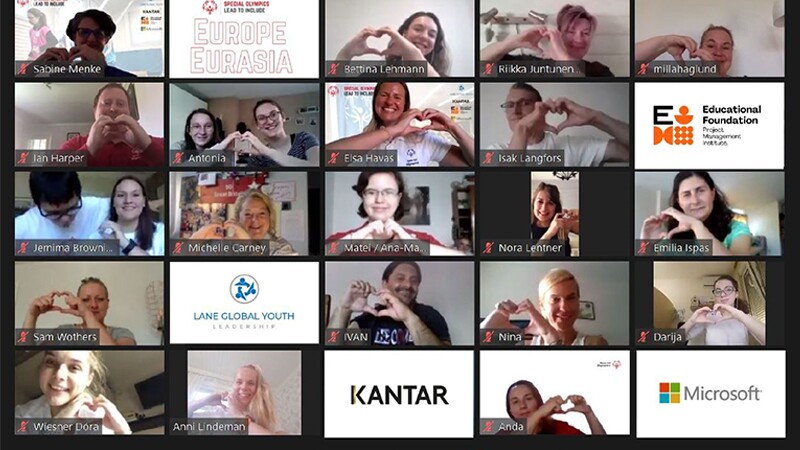 Screen shot of participants on virtual video conference