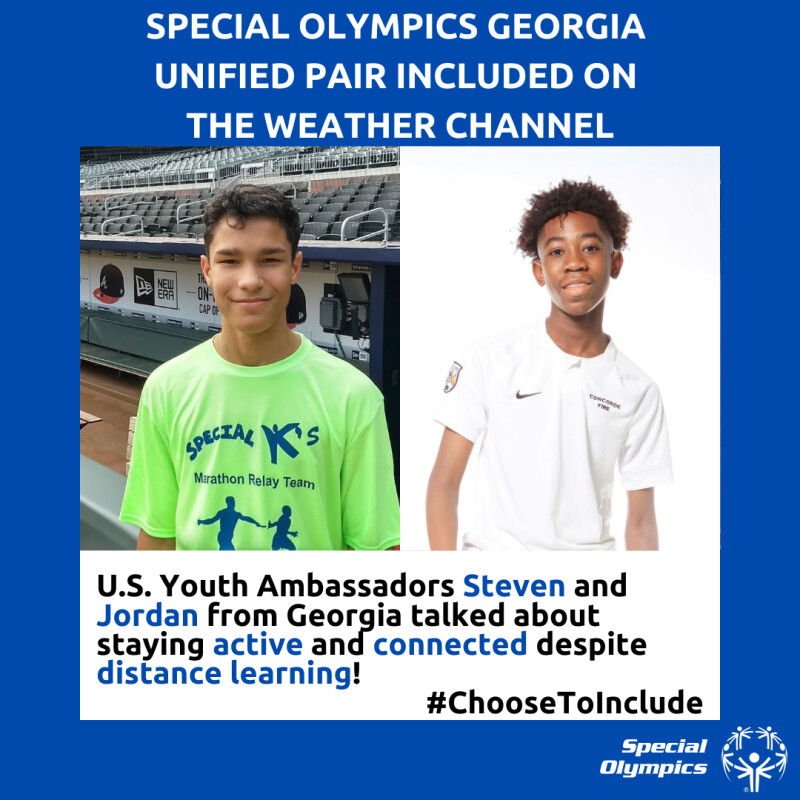 Special Olympics Georgia Unified Pair Included on the Weather Channel
