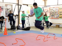 Special Olympics athletes in Jordan participate in SOFIt activities.
