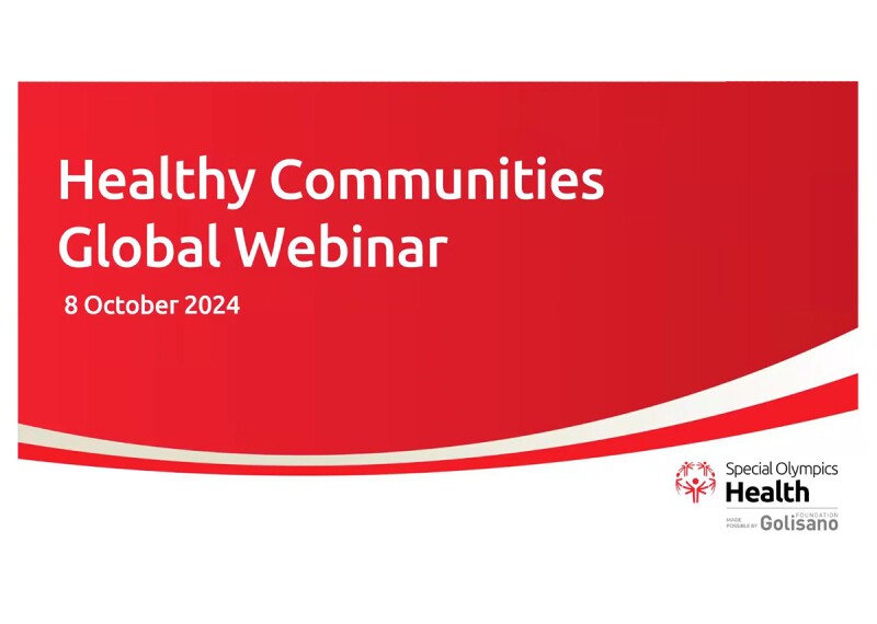 Healthy Communities Global Webinar 8 October 2024