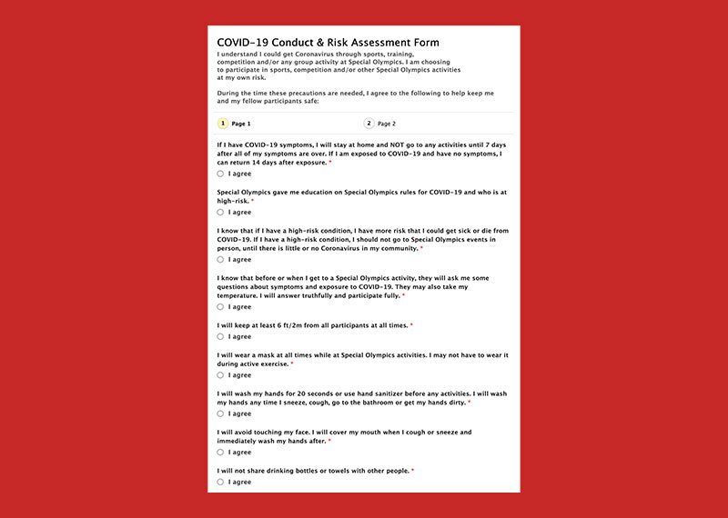 Code Of Conduct Risk Assessment Form
