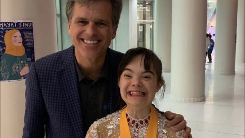 Alia and Tim Shriver pose for a photo together.