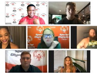 WWE Superstars and Special Olympics Health Messenger's participated in a virtual SnackDown on Zoom.