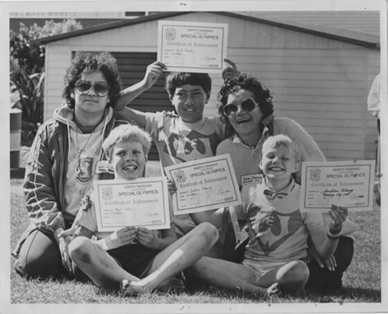 News paper clipping of a family