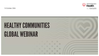 October 2026 Healthy Communities Webinar. 