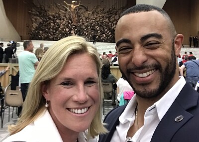 Jenny and Chad in a selfie.