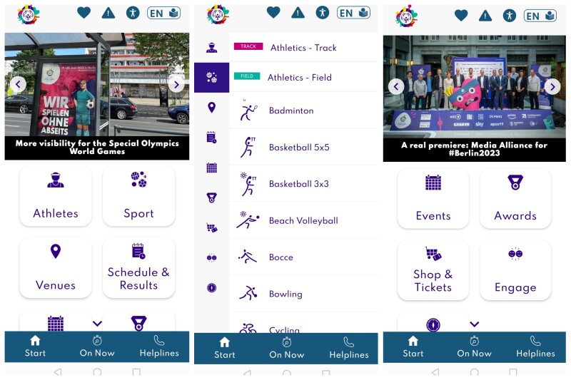 El App Berlín 2023 te presenta varias opciones para navegar los Juegos Mundiales