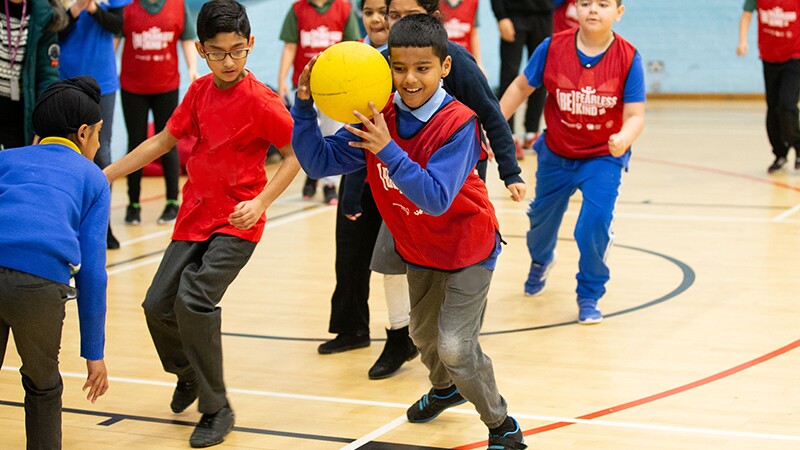 Special Olympics Great Britain athletes play Unified basketball